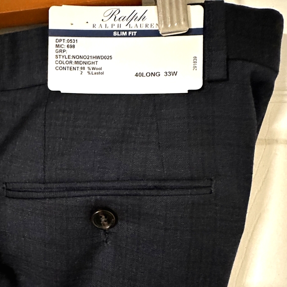Ralph Lauren Suit Slim Fit ENTIRE SUIT 40 L (Jacket) W 33 Dillard's NWT - Picture 13 of 13